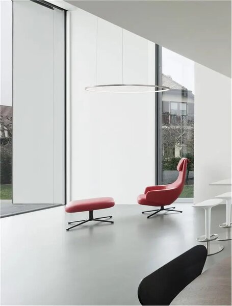 LED luster Tarquin 100 Strieborná – Sivá
