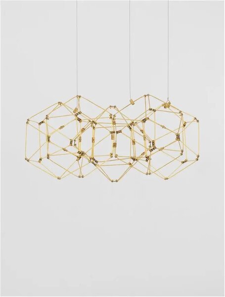 LED luster Nebula 49 zlatá