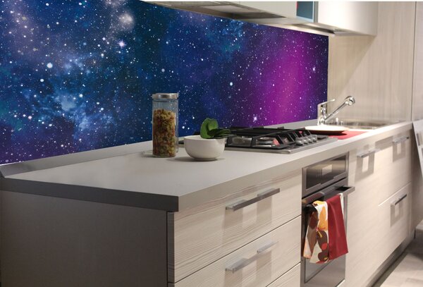 DIMEX | Fototapeta do kuchyne Hviezdokopa KI-180-237 | 180 x 60 cm | modrá, fialová