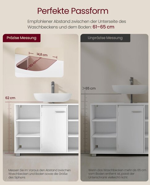 Skrinka pod umývadlo BBK507W01 biela
