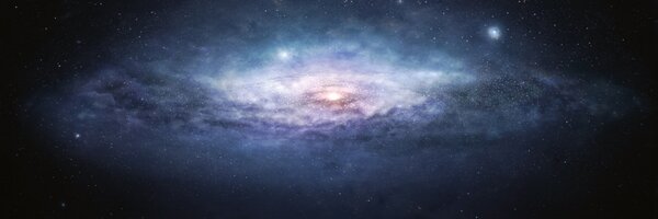 DIMEX | Fototapeta do kuchyne Galaxia KI-180-234 | 180 x 60 cm | čierna, modrá