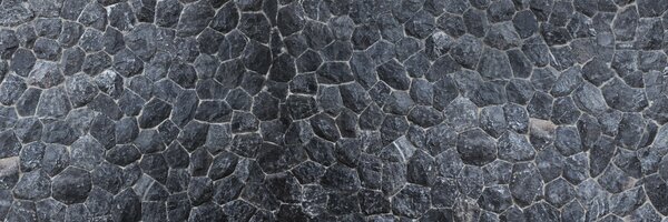 DIMEX | Fototapeta do kuchyne Čierny kamenný múr KI-180-252 | 180 x 60 cm | čierna, šedá