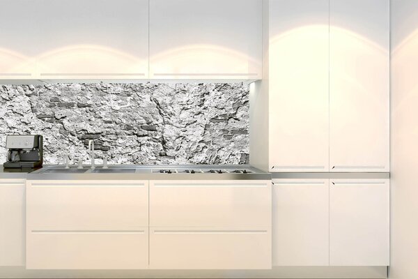 DIMEX | Fototapeta do kuchyne Textúra múru KI-180-266 | 180 x 60 cm | šedá