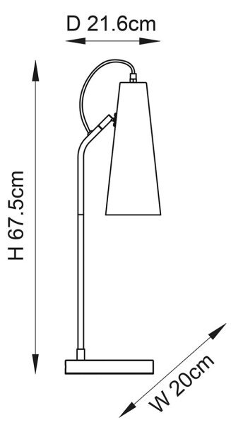 Endon 107527 - Stolná lampa KARNA 1xE27/10W/230V mosadz
