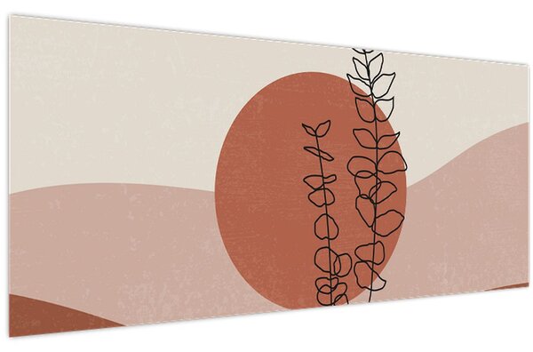 Obraz - Boho listy N⁰1 (120x50 cm)