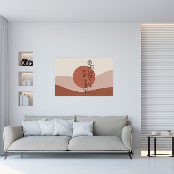 Obraz - Boho listy N⁰1 (90x60 cm)