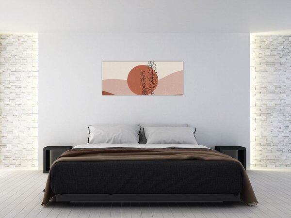 Obraz - Boho listy N⁰1 (120x50 cm)