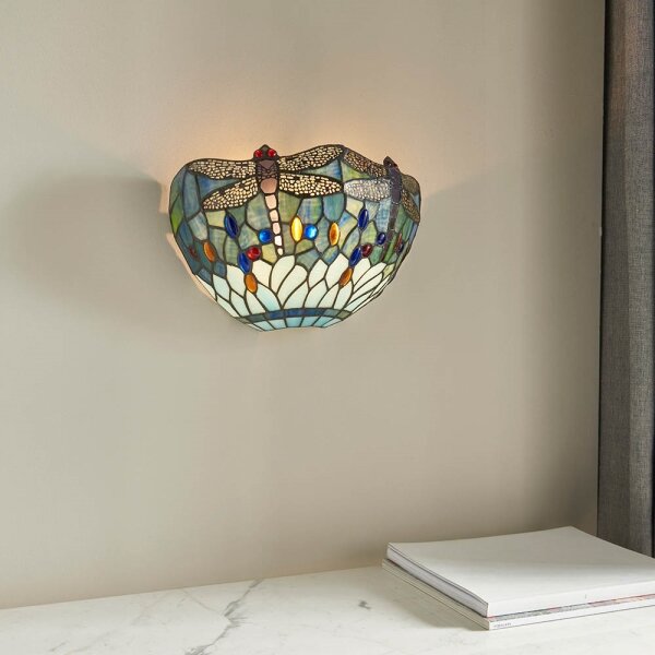 Endon 64102 - Nástenné svietidlo Tiffany DRAGONFLY 1xE14/40W/230V