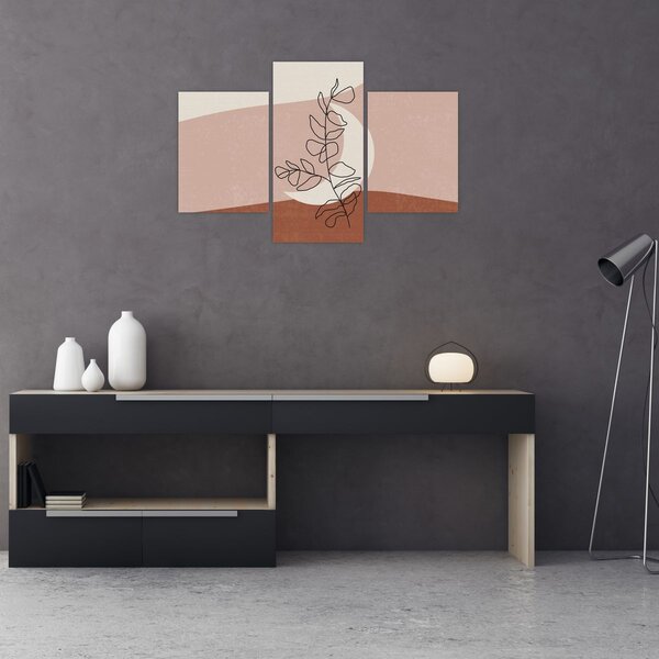 Obraz - Boho listy N⁰2 (90x60 cm)