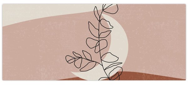 Obraz - Boho listy N⁰2 (120x50 cm)