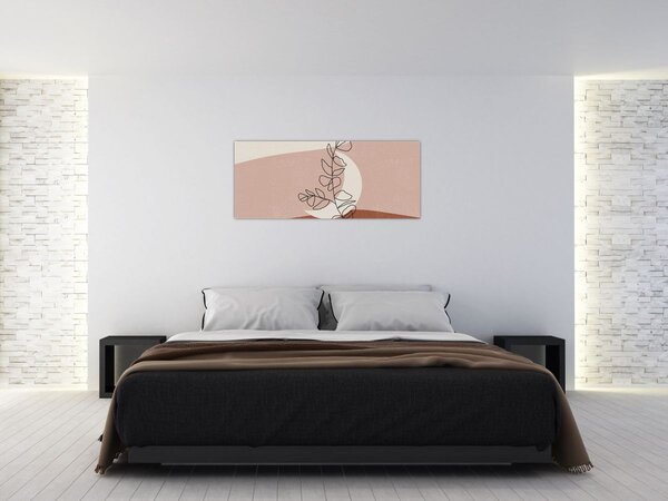 Obraz - Boho listy N⁰2 (120x50 cm)