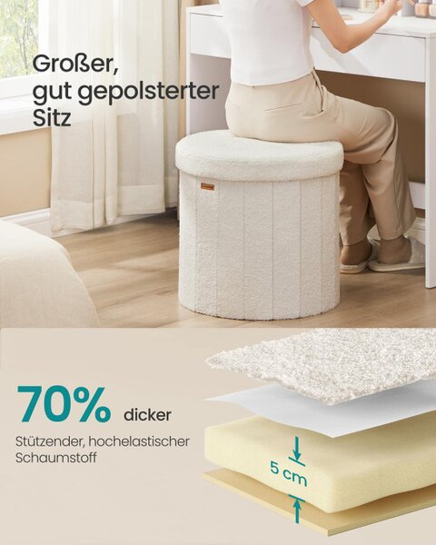 Taburetka s vekom LSF606W01 krémová