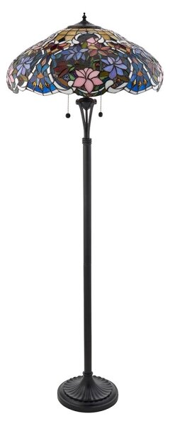 Endon 64323 - Stojacia lampa Tiffany SULLIVAN 2xE27/60W/230V priemer 56 cm