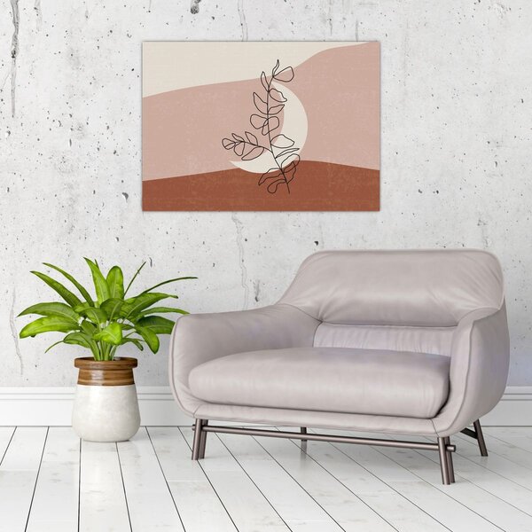 Obraz - Boho listy N⁰2 (70x50 cm)