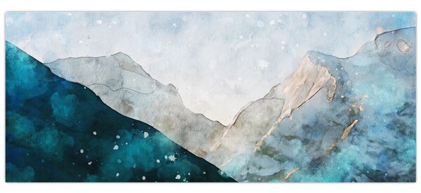 Obraz - Kresba hôr (120x50 cm)