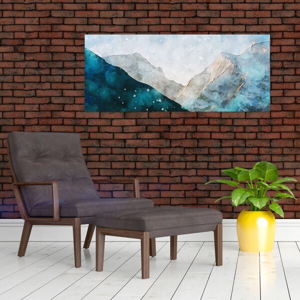 Obraz - Kresba hôr (120x50 cm)