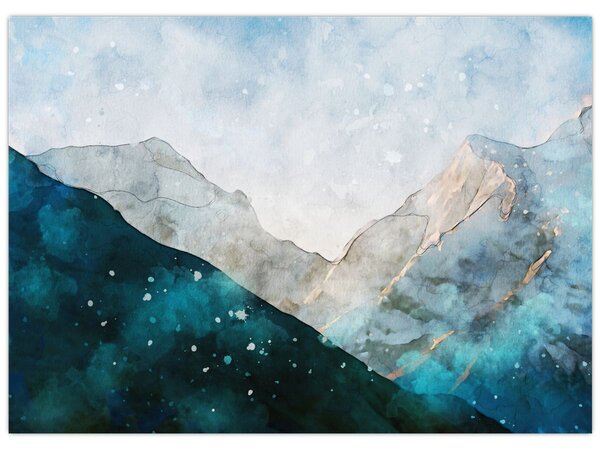 Obraz - Kresba hôr (70x50 cm)