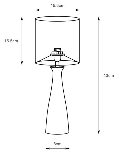 Markslöjd 108904 - Stolná lampa BIRILLO 1xE14/60W/230V biela