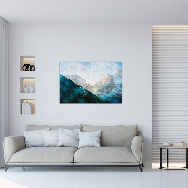 Obraz - Kresba hôr (90x60 cm)