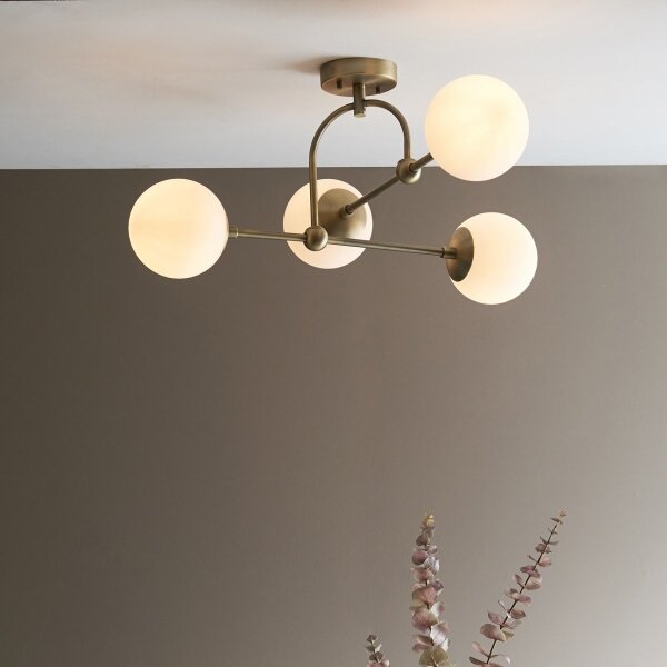 Endon 90843 - Prisadený luster ONTARIO 4xE14/7W/230V mosadz