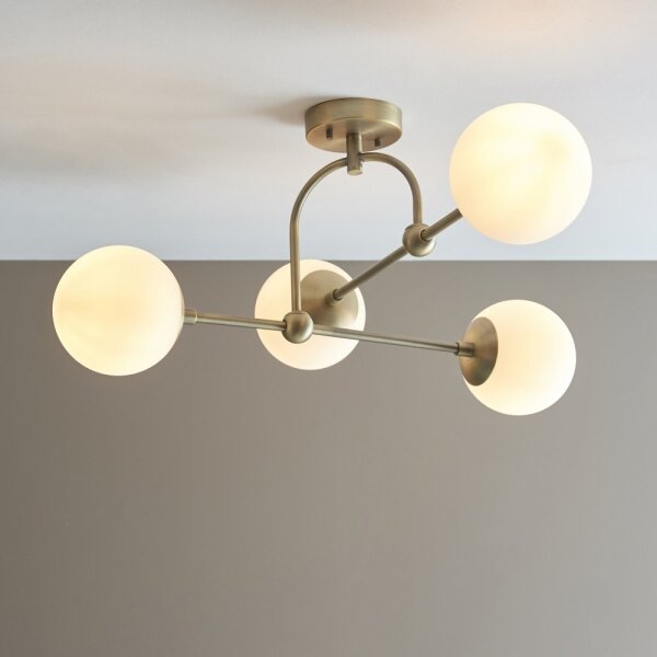 Endon 90843 - Prisadený luster ONTARIO 4xE14/7W/230V mosadz