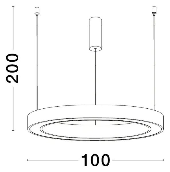 LED luster Sting 100 biele – Biela