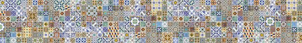 DIMEX | Fototapeta do kuchyne Portugalské obkladačky KI-420-097 | 420 x 60 cm | viacfarebná