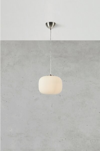 Markslöjd 109008 - Závesné svietidlo na lanku SOBER 1xE27/40W/230V pr. 25 cm matný chróm