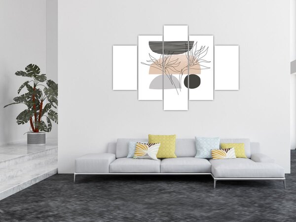 Obraz - Line art kvety N⁰2 (150x105 cm)