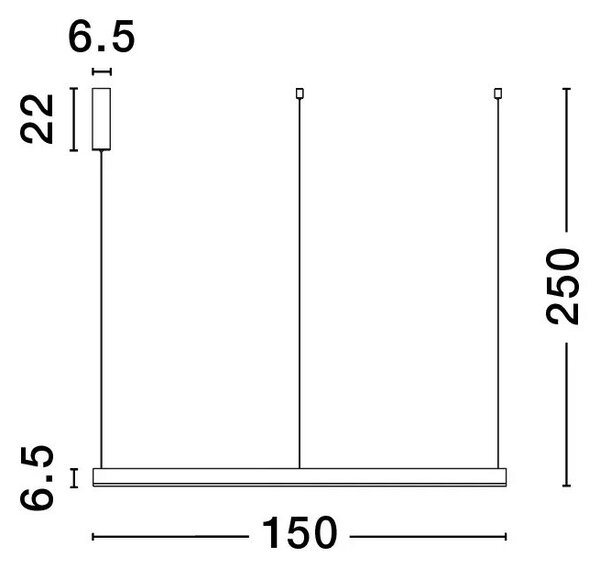 LED luster Motif 150 čierne stmievateľné – Čierna