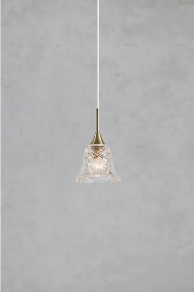 Markslöjd 109011 - Závesný luster LUNA na lanku 1xE14/40W/230V mosadz
