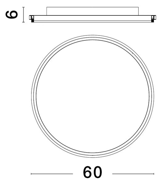 LED stropné svietidlo Willow R 60 biele – Biela