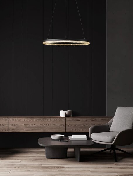 LED luster Adria 60 čierne – Čierna