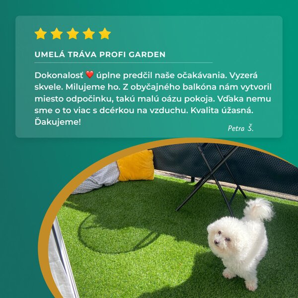 Europe Grass, Umelá tráva Profi Garden, vyrezať kruh, šíře 4m, zelená