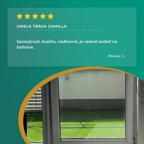 Betap, Umelá tráva Camilla, vyrezať kruh, šíře 4m, zelená