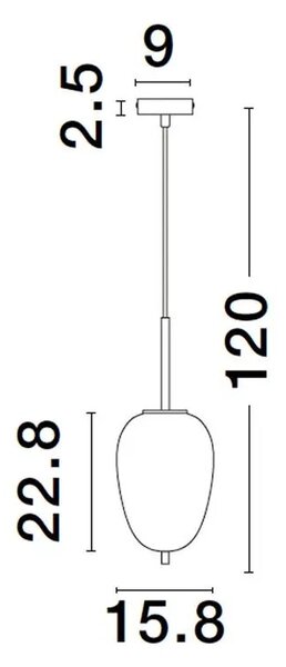 Luster na lanku Lato 15 smoky – E14