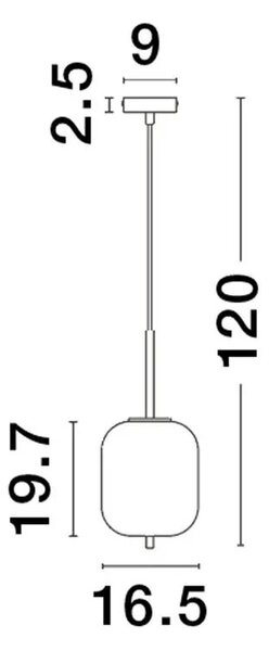 Luster na lanku Lato 16 smoky – E14