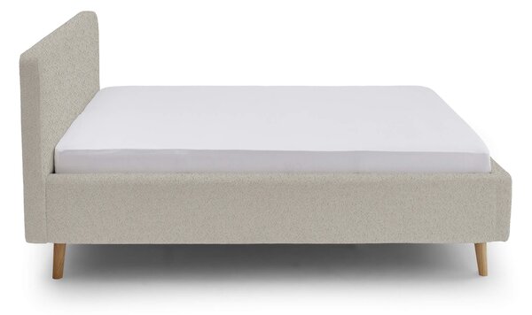 MUZZA Dvojlôžková posteľ taupe 140 x 200 cm fleece béžová