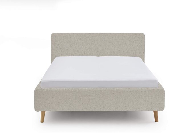 MUZZA Dvojlôžková posteľ taupe 140 x 200 cm fleece béžová