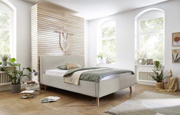 MUZZA Dvojlôžková posteľ taupe 140 x 200 cm fleece béžová