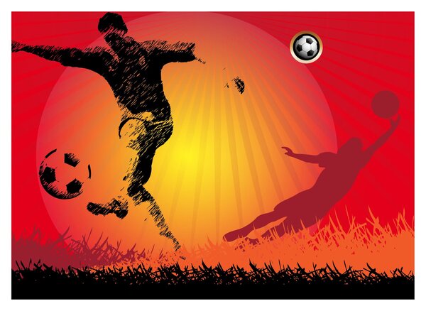 Sklenený obraz - Futbal (70x50 cm)