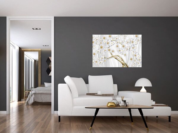 Obraz - Strom so zlatým dekorom (90x60 cm)