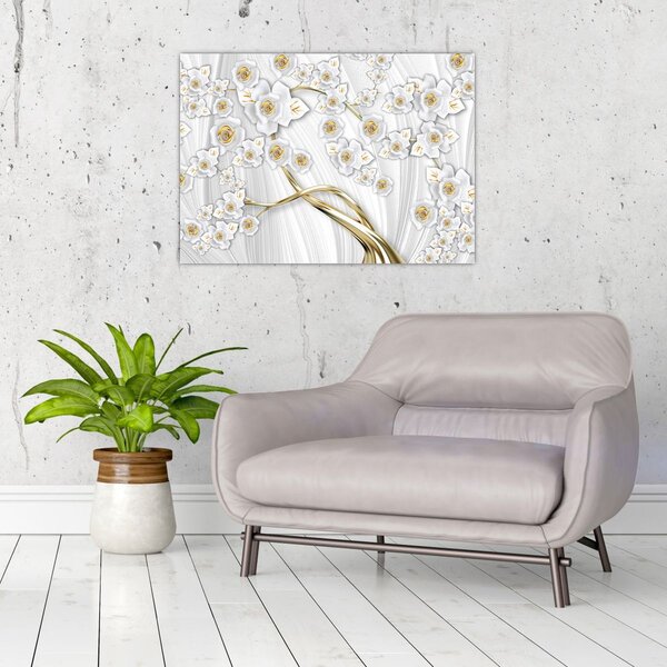 Obraz - Strom so zlatým dekorom (70x50 cm)
