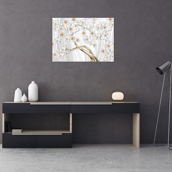 Obraz - Strom so zlatým dekorom (70x50 cm)