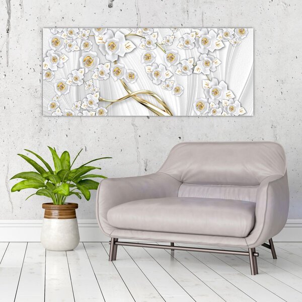 Obraz - Strom so zlatým dekorom (120x50 cm)
