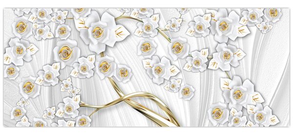 Obraz - Strom so zlatým dekorom (120x50 cm)