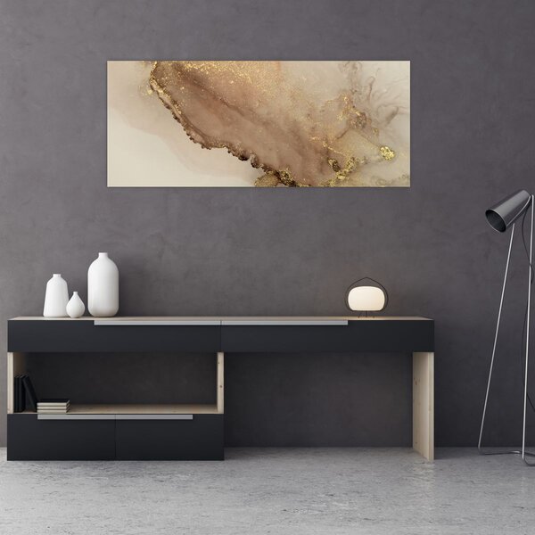 Obraz - Zlaté trblietky (120x50 cm)