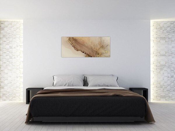 Obraz - Zlaté trblietky (120x50 cm)