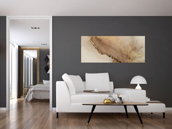 Obraz - Zlaté trblietky (120x50 cm)