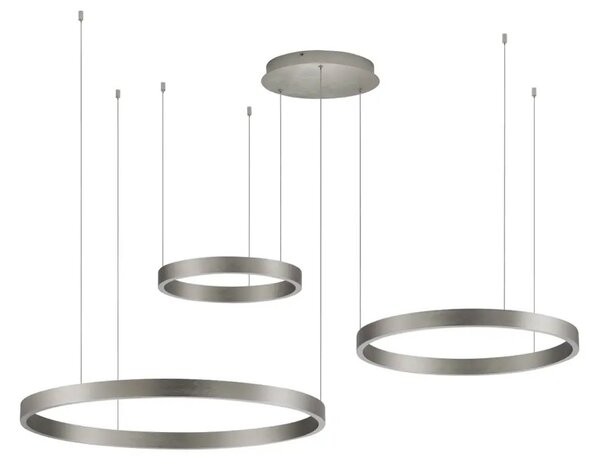 Moderný luster Elowen 3 strieborná – Sivá